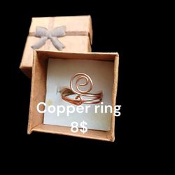 Copper Adjustable Ring 