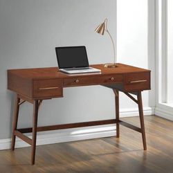 **SALE** Walnut Finish Mid-Century Style Desk!! So Cool!