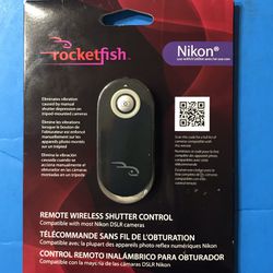 NEW ROCKETFISH REMOTE WIRELESS SHUTTER CONTROL FOR NIKON DSLR CAM - RF-RSCWLN12