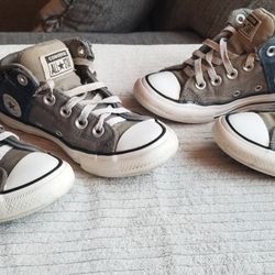 Two Pair Of Boys Convers Size 12