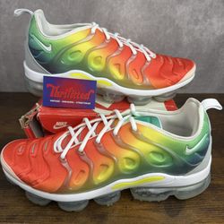 NEW Nike Air VaporMax Plus Rainbow Tie-Dye Returned Air Size 13 924453-103 Men’s Gym Shoes OG Rare Run