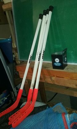 4 shield practice hockey sticks