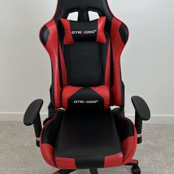 GTRACING Gaming Chair – Black & Red (new) 
