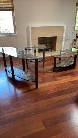 3 Piece Living Room Table Set