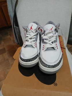 Jordan 3 Fire Red and cement gray size 6.5 youth excellent condition