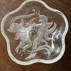 Vintage Micasa Crystal Cherub/ Angel Candy Dish
