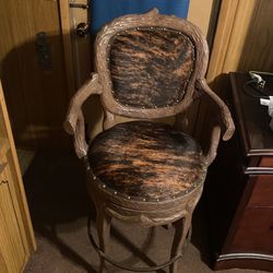 Silla Antigua Labrada A Mano 