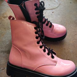 Pink Zip Up Boot