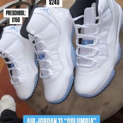 JORDAN 11 COLUMBIA IN HAND ALL SIZES