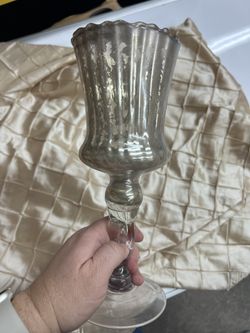 Vintage Pink & Champagne Glass Speckled Decor Chalice (4 Available - $5 Each)