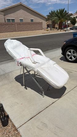 $50 OBO Massage table with light chair