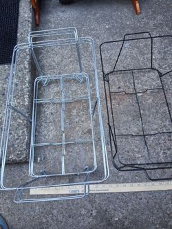 Metal buckets 3 gray 1 black