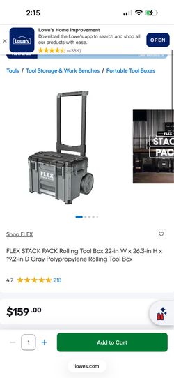 FLEX STACK PACK Rolling Tool Box + Medium Tool Box Like New