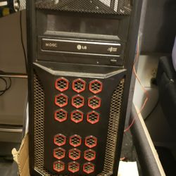 Mid Atx Case With Fan Hub And DVD Player And Computer Parts