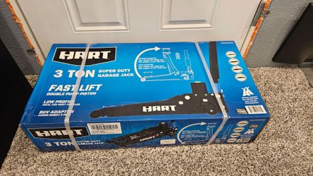 Hart TX830026XH Super Duty Garage Car Jack with a SUV Adaptor, 3 Ton Black