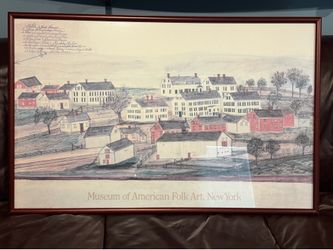 Museum of NY Americana/Folk Art Print, framed