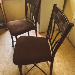 Bernards Inc Stonehenge Dining Set Chairs Fabric Cushion Seating