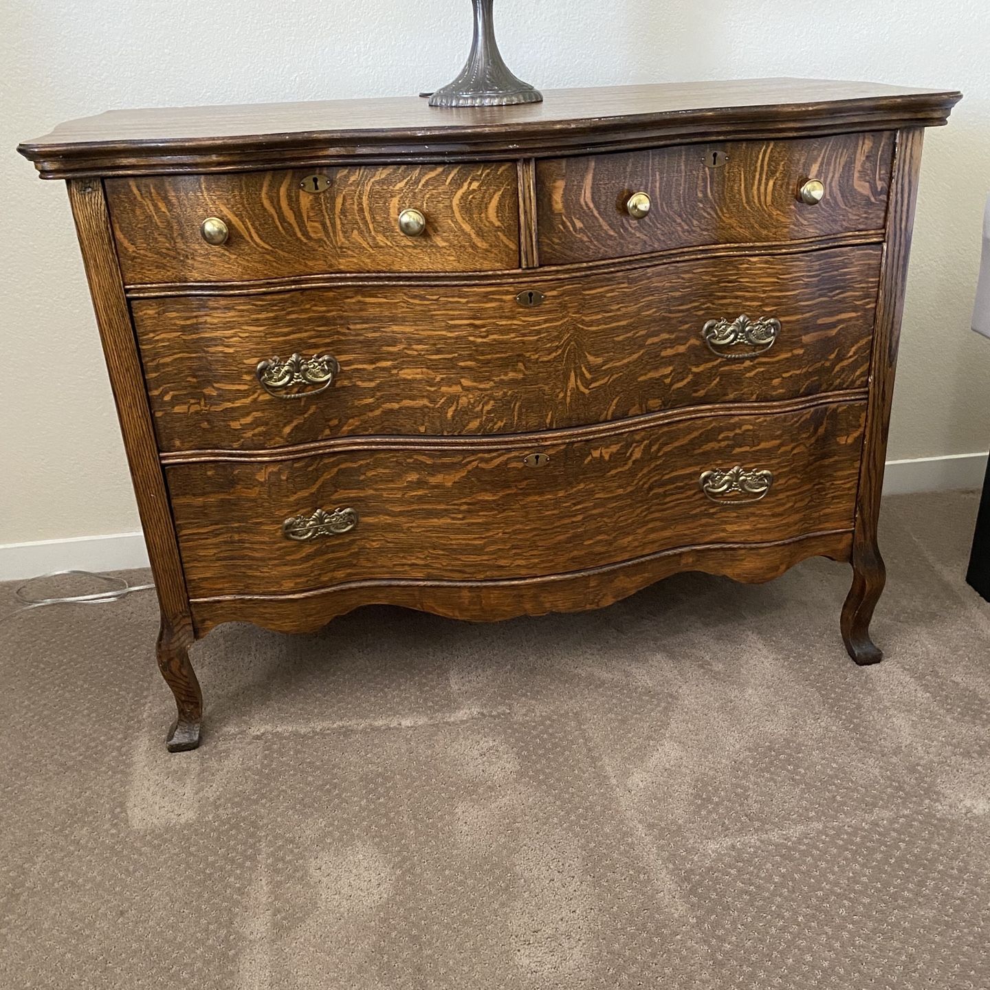 vintage oak dresser with mirror offering ample space for all your clothing and essentials Vintage Oak Gentleman's Chest Cabinet