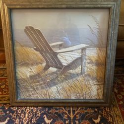 Carolina Beach Framed Print 28" X 28" 