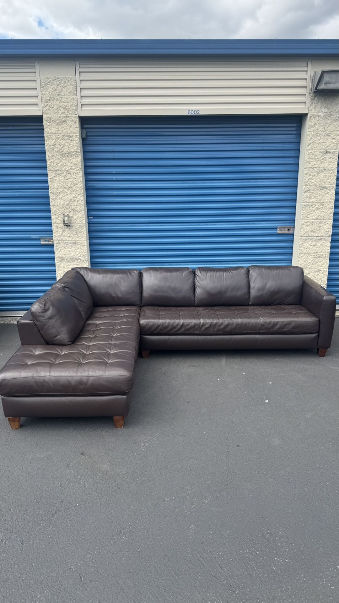 Italsofa Italian Leather Sectional Couch
