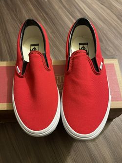 Red Vans Slip On’s Size 10 Men’s