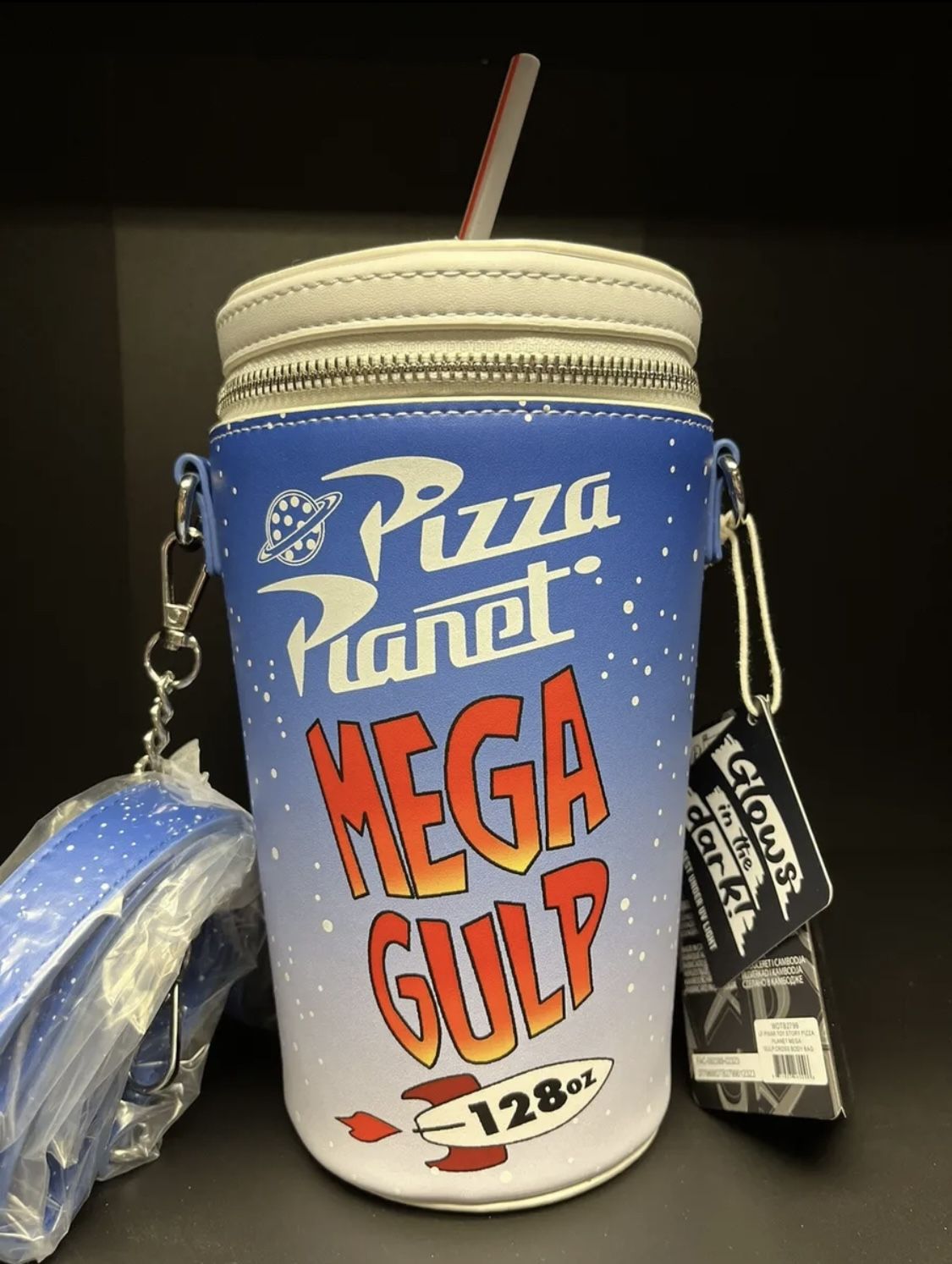 Loungefly Pixar Toy Story Pizza Planet Mega Gulp Crossbody Bag