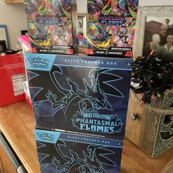 Set Of 2 Phantasmal flames ETB And Booster Bundles. 