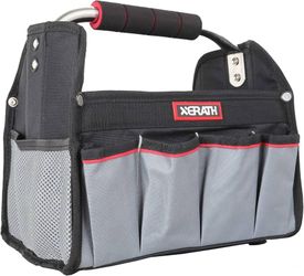 XERATH Open Top Tool Bag, Multiple Size 20" Tool Carrier Equipped with Internal Structure and Wear-Resisting Base, Inside Hang Design and Outside Pock