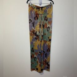 Eve Gravel Womens colorful floral shimmery long Maxi skirt