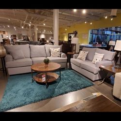 Gray Sofa Couch And Loveseat Set - Modern, Comfy, & Gently Used 