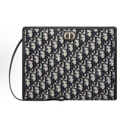 DIOR Dior Montaigne Series 30 Montaigne Classic Old Flower Embroidery Full Print Canvas Toiletry Bag Hand Bag(167)48