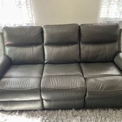 Leather Recliner Couches (2 Pieces) LILA POWER-ASSIST SOFA   