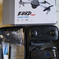 New In Box E88D Max Foldable Drone With LED Lights, Dual Cameras,  