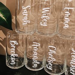 Personalized Beer Can Glass