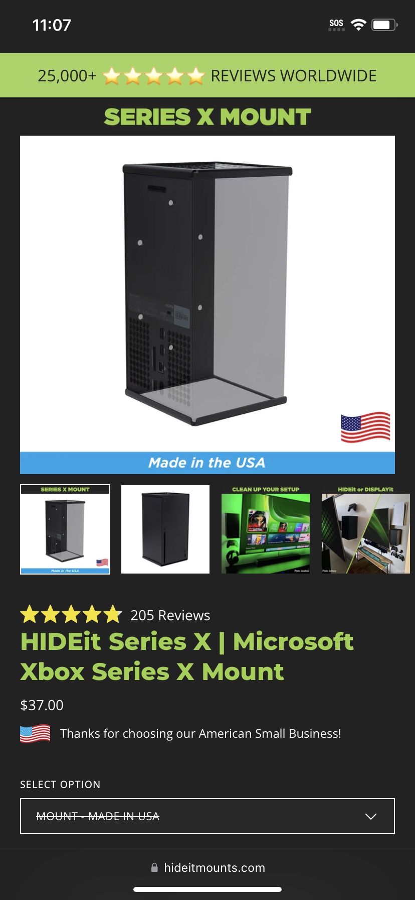 Xbox Series X wall mount 