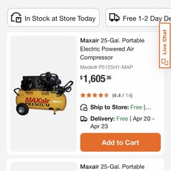 Craftsman air compressor 5HP 25 gal