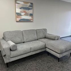 HAZELA CHARCOAL SOFA CHAISE