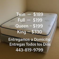 Queen Mattress Come With Free Box Spring - Same Day Delivery