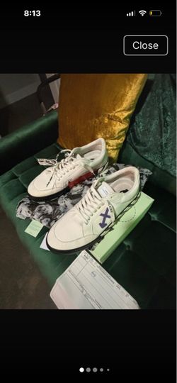 Off-White Low-Top White Canvas Sneakers