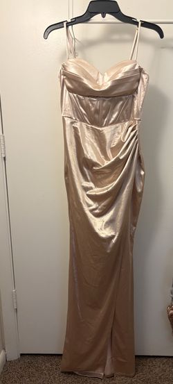 Champagne Silk Formal Dress