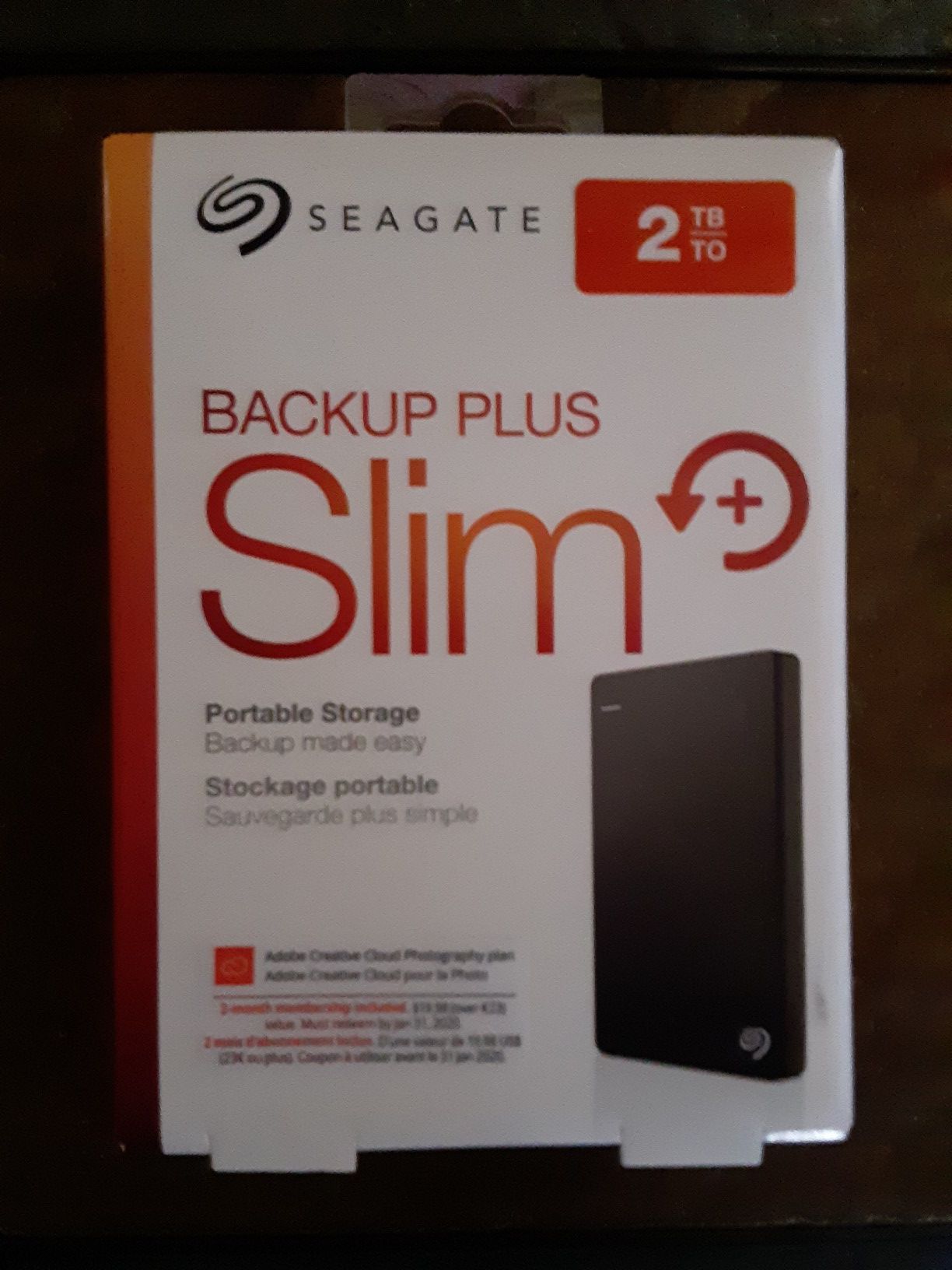 2TB backup slim plus portable hard drive