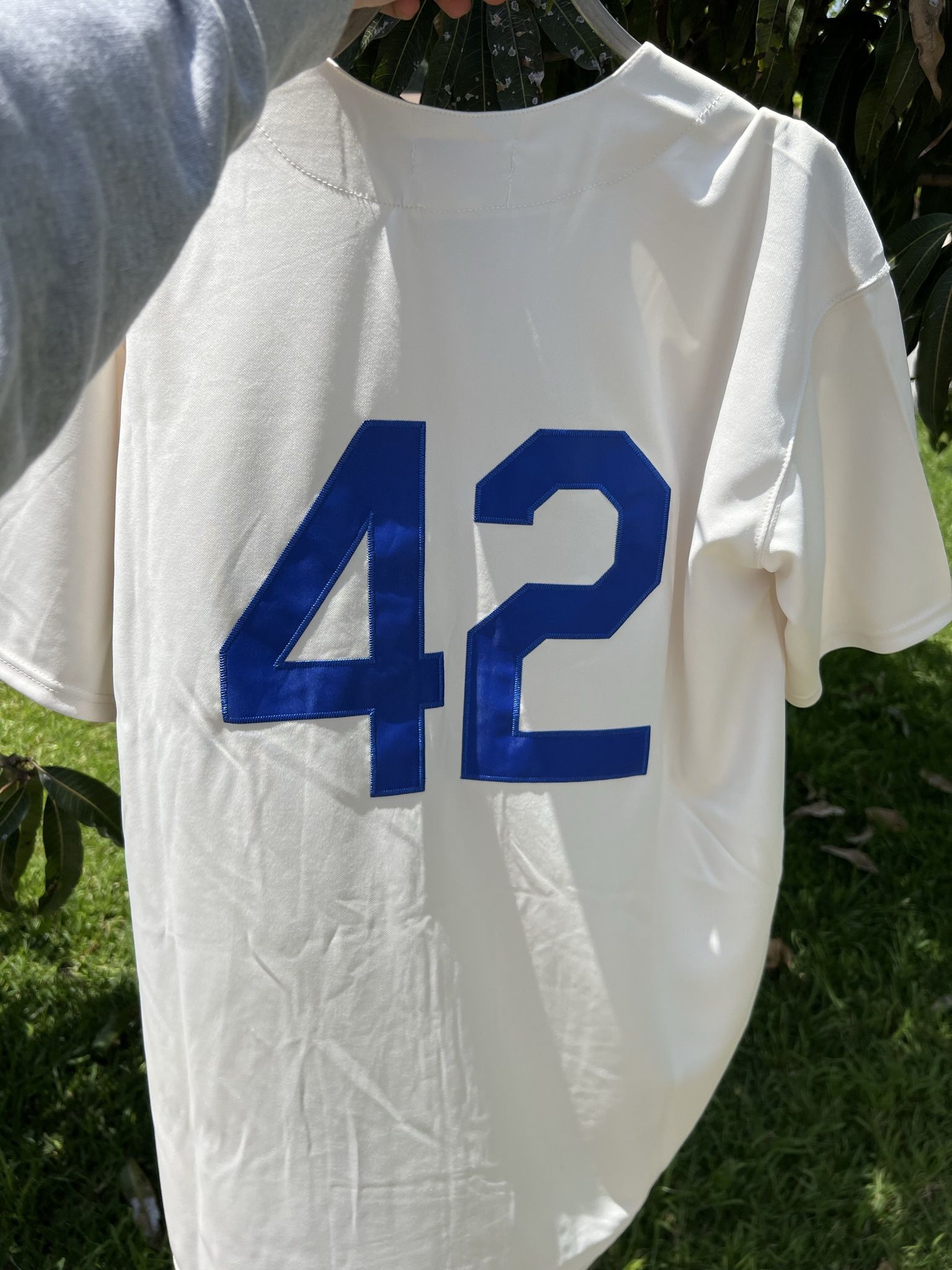 Mitchell & Ness Jackie Robinson Cream Baseball Jersey for Sale in