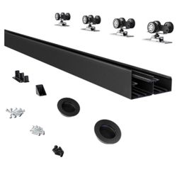 New 6FT Heavy Duty Bypass Door Hardware with Finger Pulls