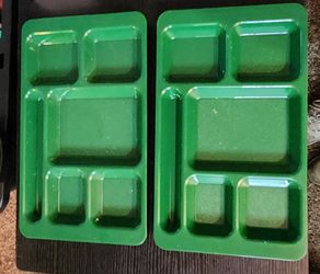 Set of 2 heavy duty plastic Cambro food trays.  Made in USA. 