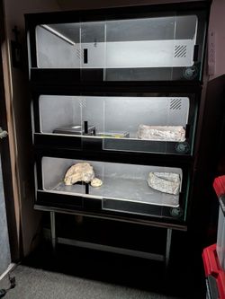 Reptile enclosures 3 stack