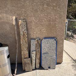 Mismatched pieces of granite
