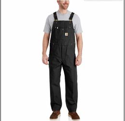 Carhartt new with tags black bibs 40x30