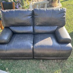 Leather Reclining Sofa Love Seat $600 OBO