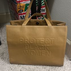 CISE “protect Black Women” Caramel Leather Bag 