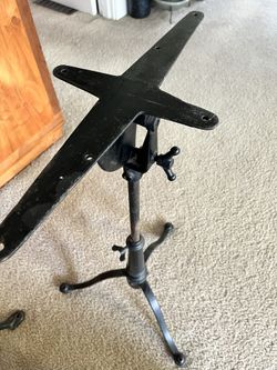 Vintage Cast Iron Industrial Drafting Table Base